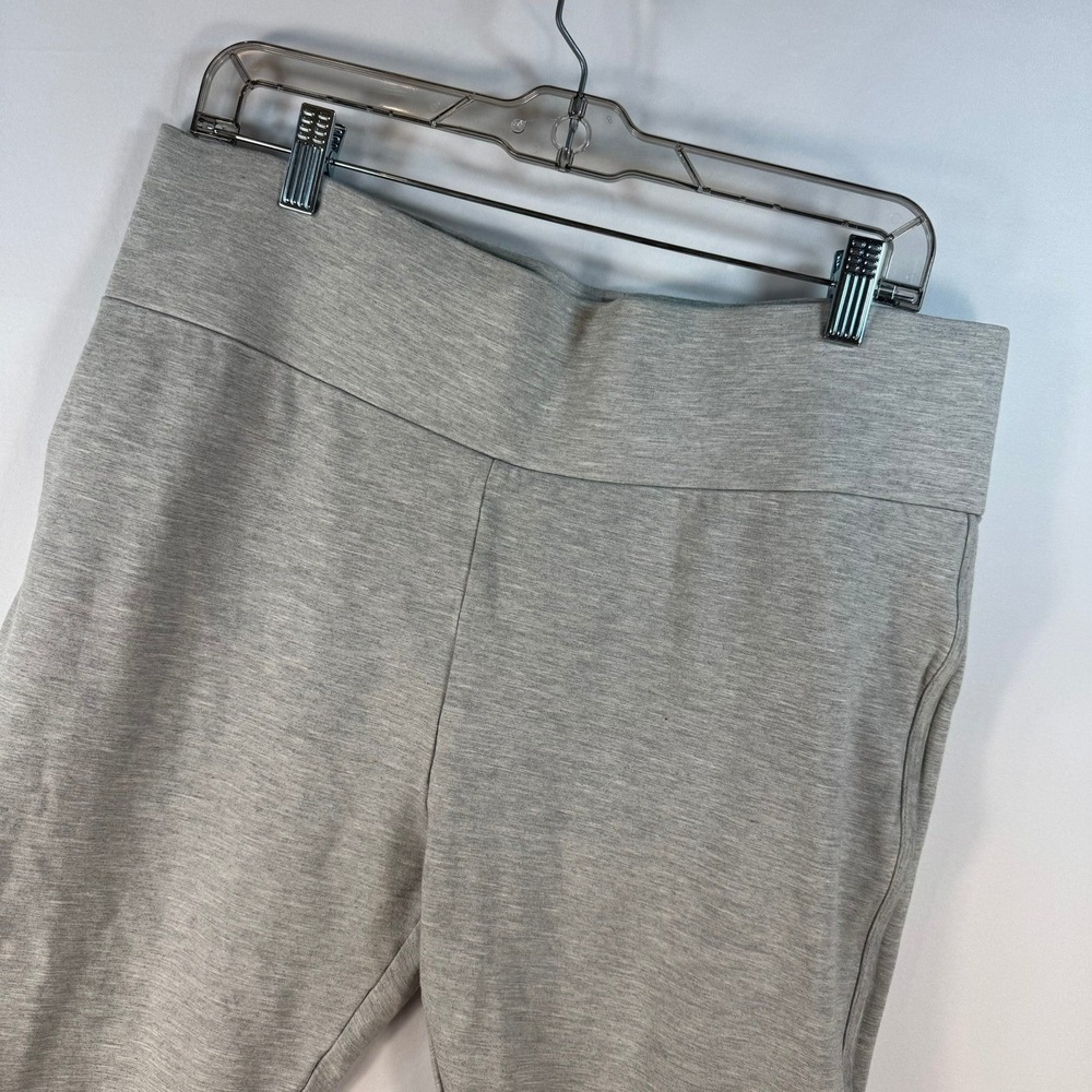 Lou & Grey for Loft Women XL Gray High Waisted Cropped Legging Tulip Hem Heather